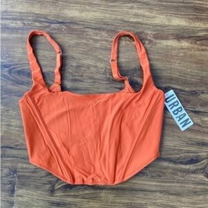 Urban Outfitters Out From Under Orange Crop Top Size Large New